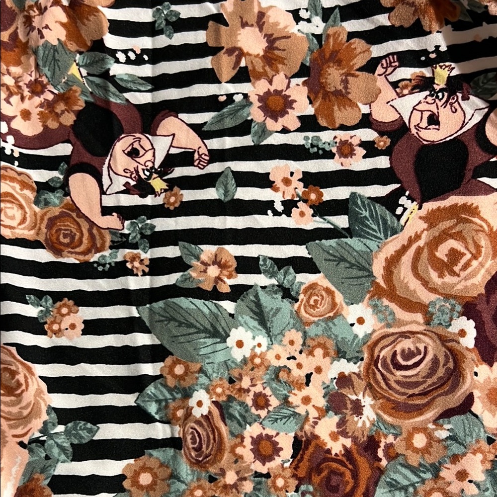 Floral and Striped Patterned Fabric